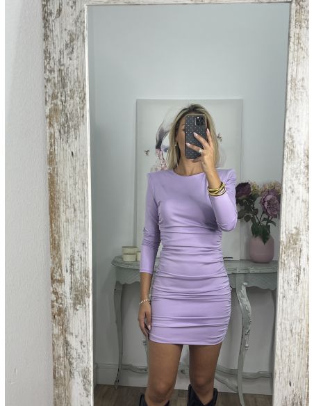 Vestido Victoria malva liso