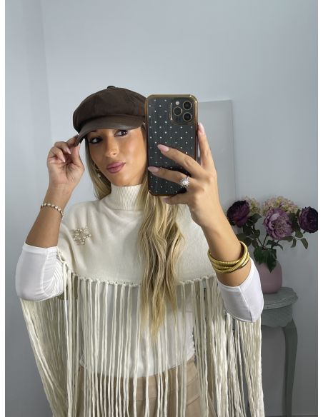 Gorra marrón combinada