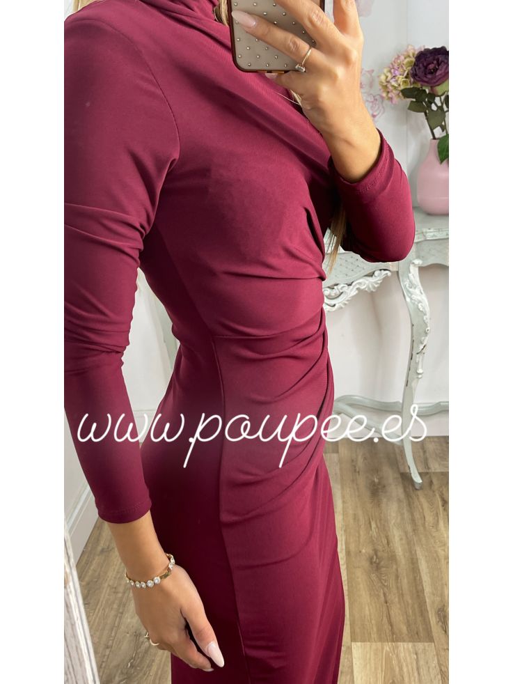 Vestido Margaret color vino