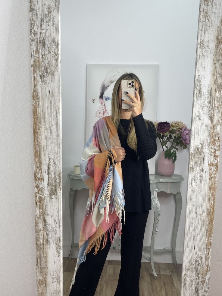 Bufanda cuadros combinados