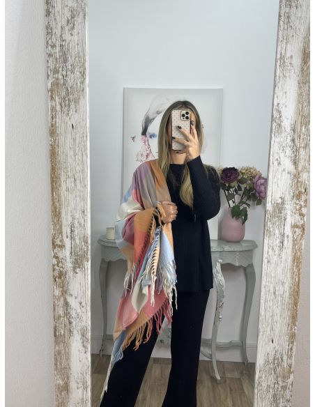 Bufanda cuadros combinados