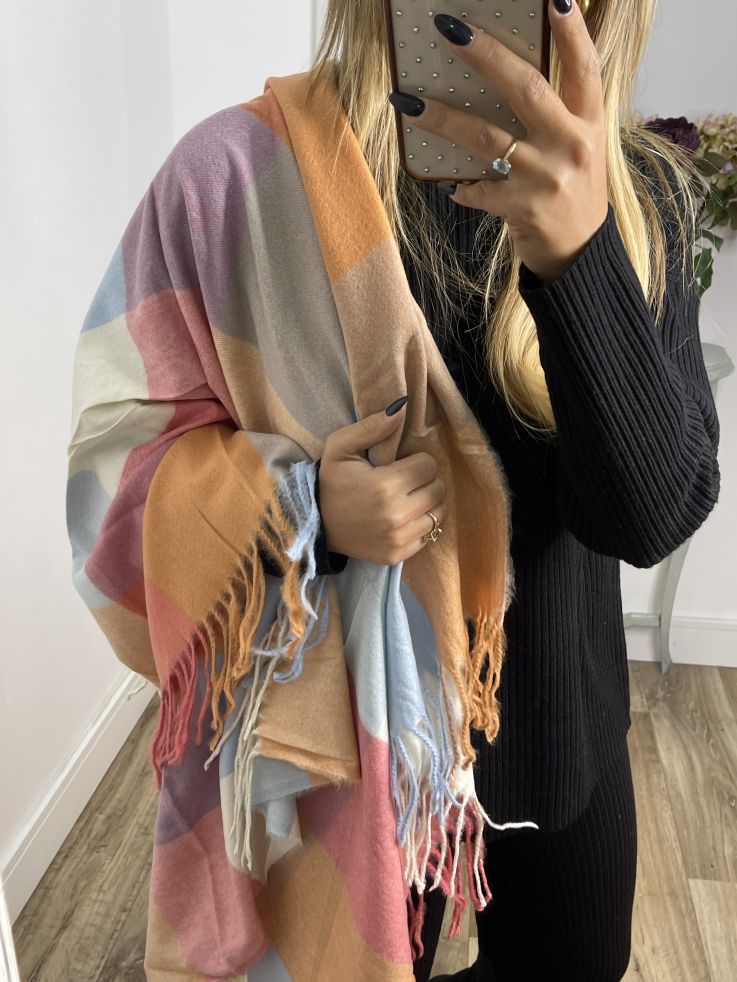 Bufanda cuadros combinados