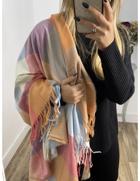 Bufanda cuadros combinados