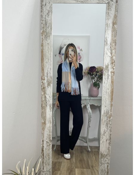 Bufanda cuadros combinados