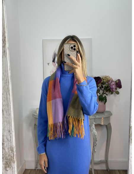 Bufanda cuadros de colores