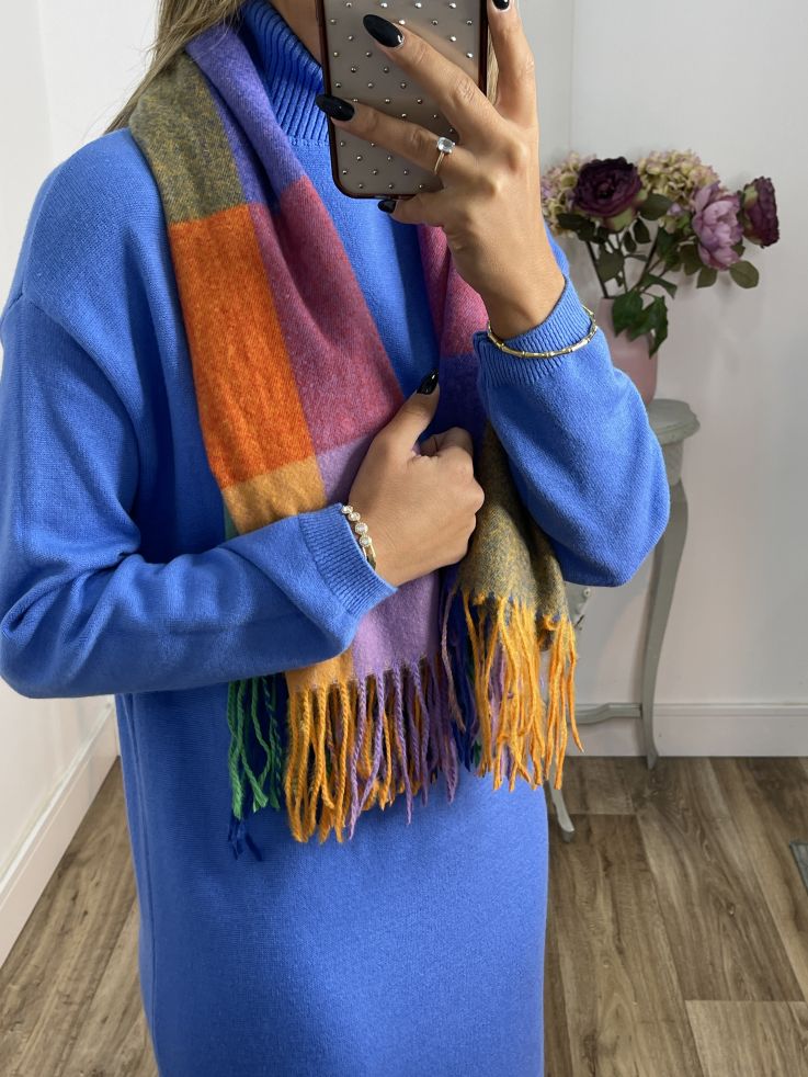 Bufanda cuadros de colores