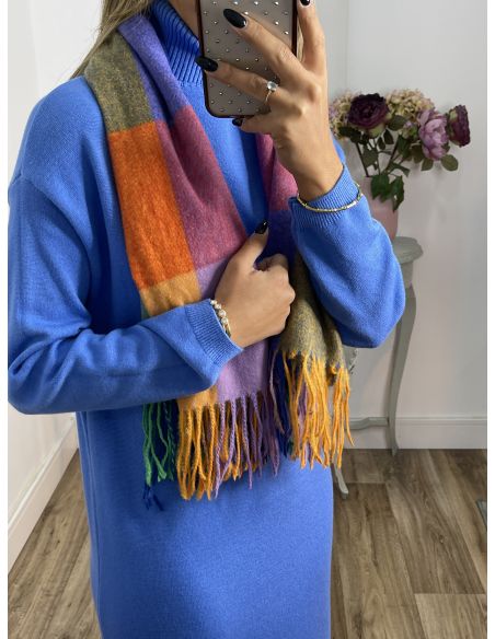 Bufanda cuadros de colores