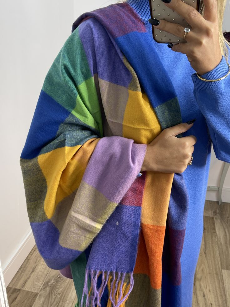 Bufanda cuadros de colores