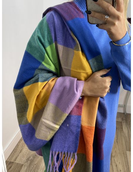 Bufanda cuadros de colores