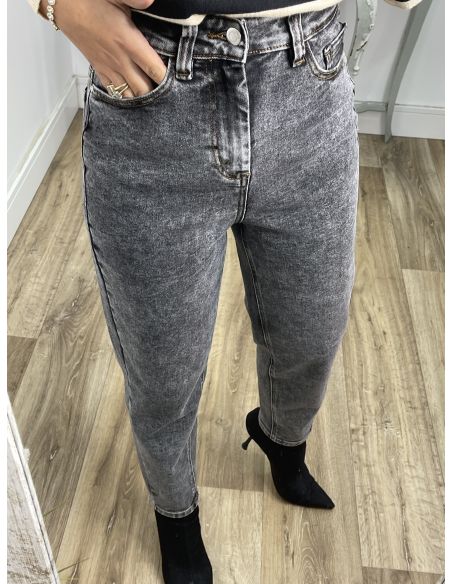 Jeans Claus mom fit efecto desgastado