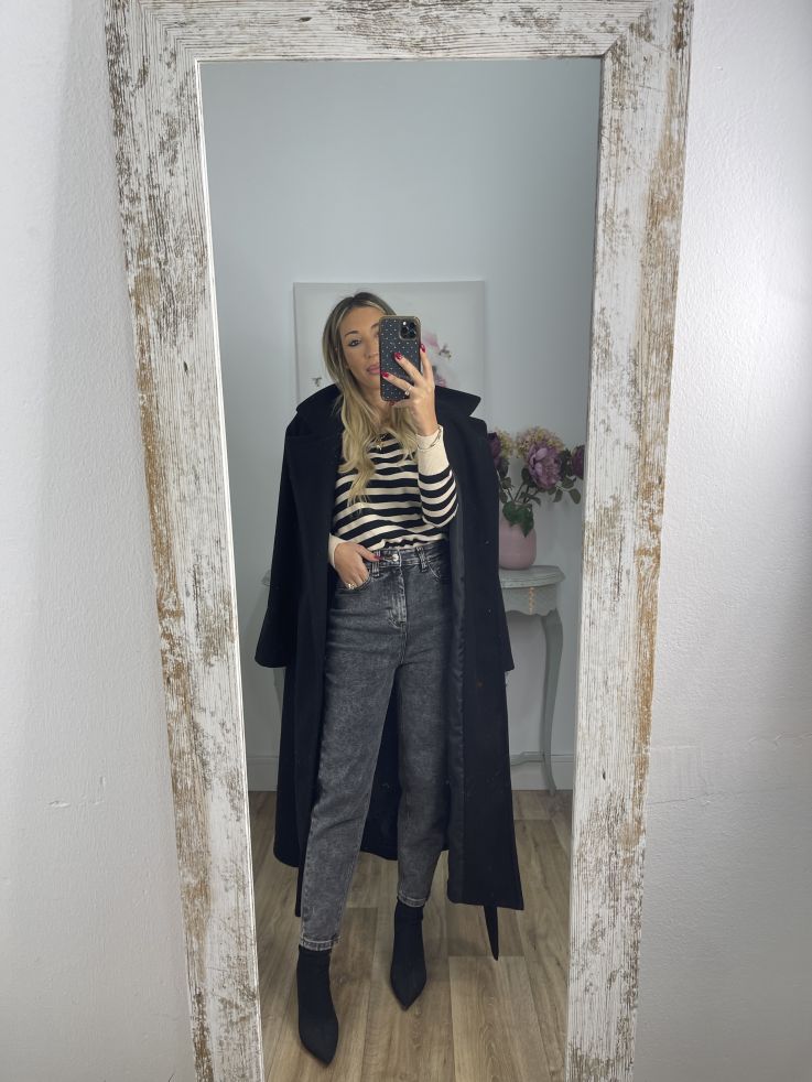 Jeans Claus mom fit efecto desgastado