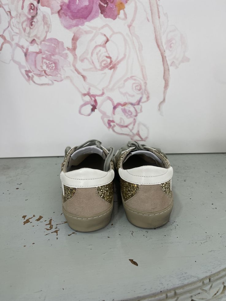 Zapatillas rayo gliter dorado