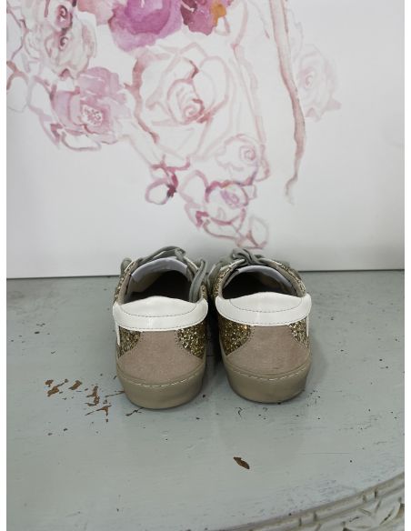 Zapatillas rayo gliter dorado