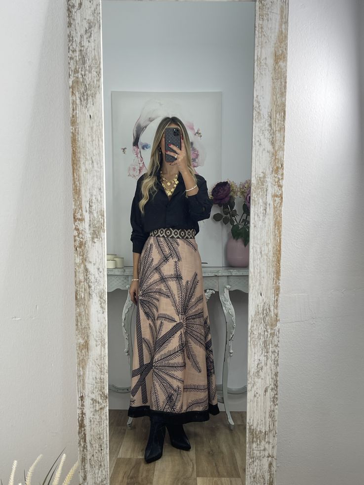 Camisa oversize fluida negra