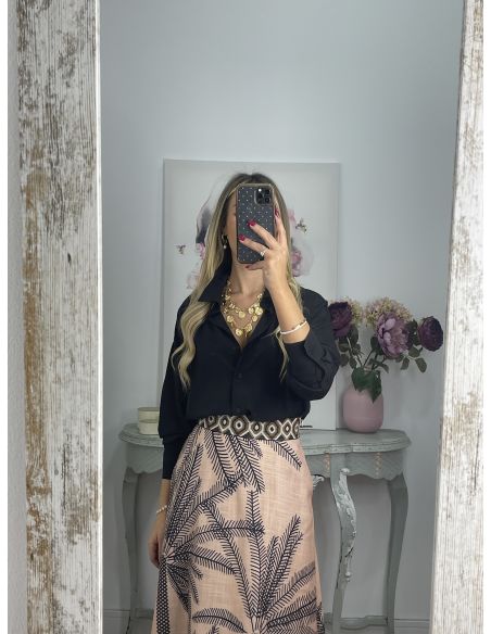 Camisa oversize fluida negra