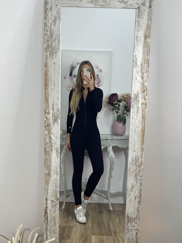 Mono sculp negro manga larga