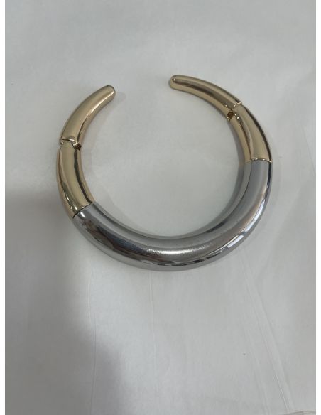 Colgante plateado y dorado