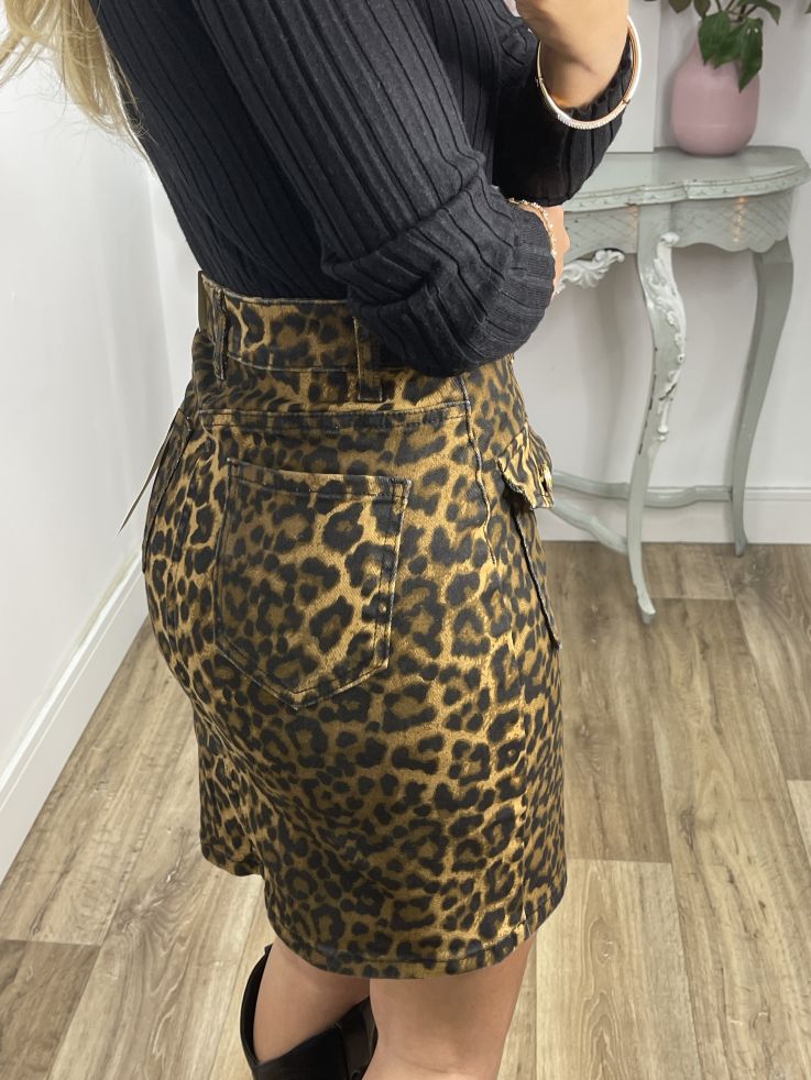 Falda vaquera animal print