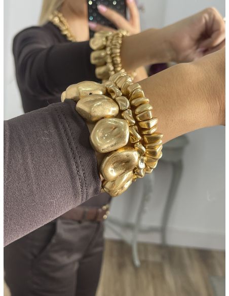 Pulseras doradas distintos tamaños