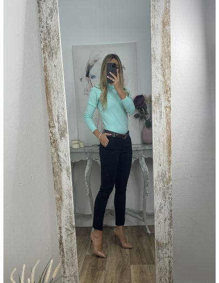 Pantalón Ingrid negro con cinturón