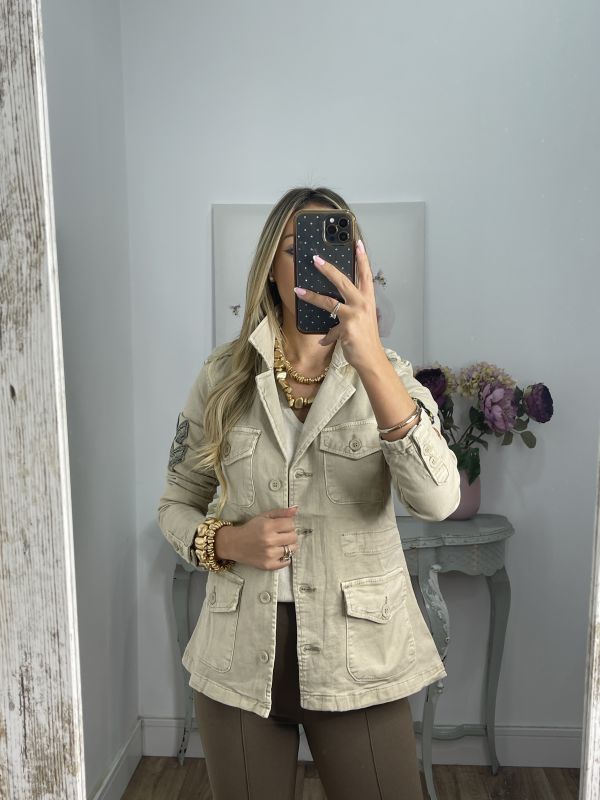 Chaqueta Safari con parches