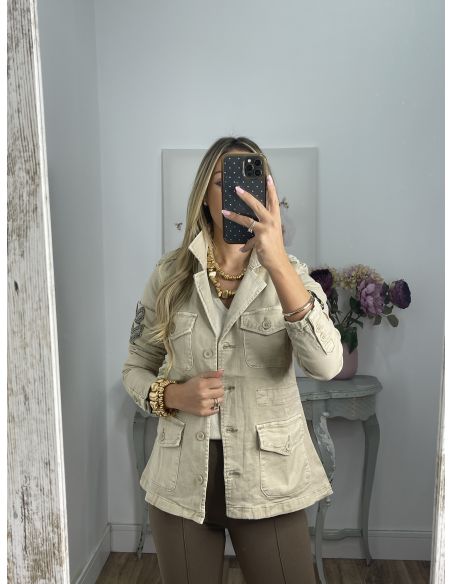 Chaqueta Safari con parches