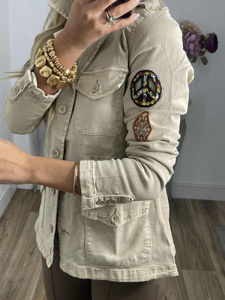 Chaqueta Safari con parches
