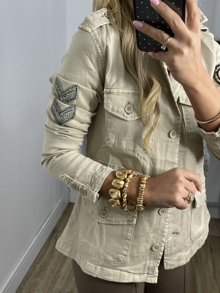 Chaqueta Safari con parches