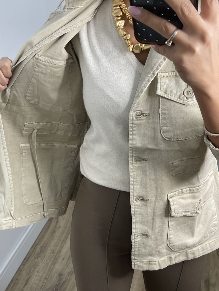 Chaqueta Safari con parches