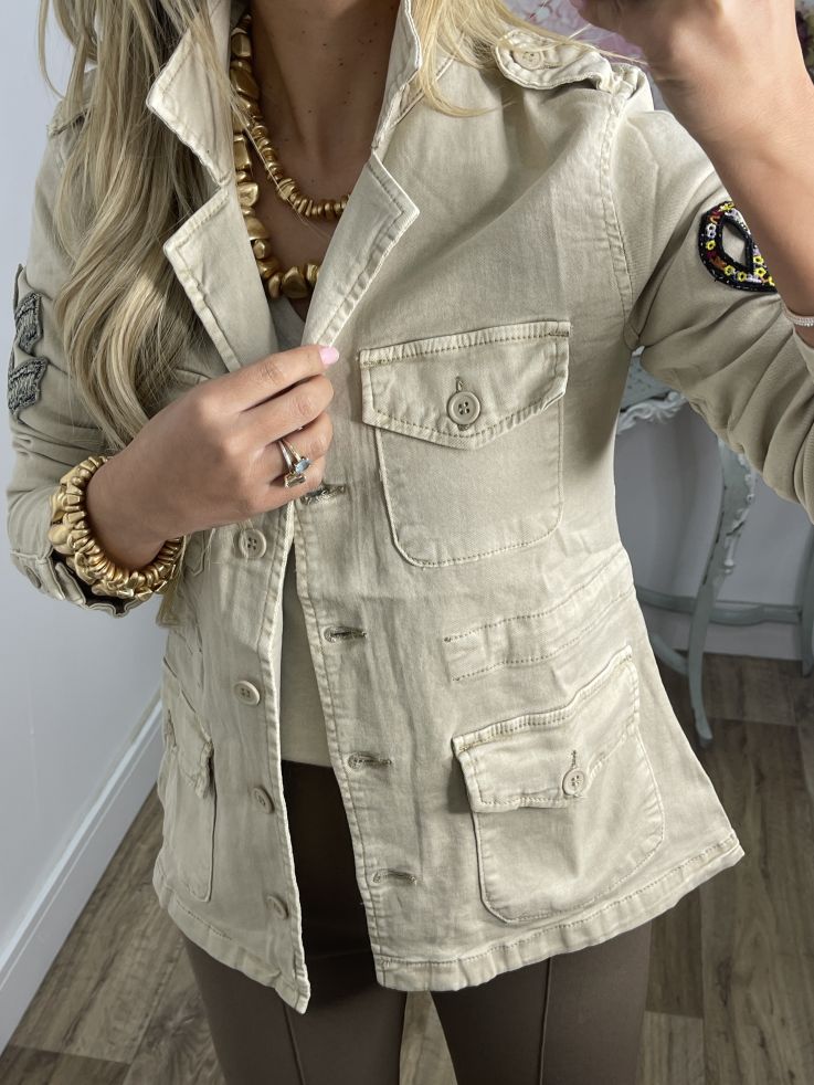 Chaqueta Safari con parches