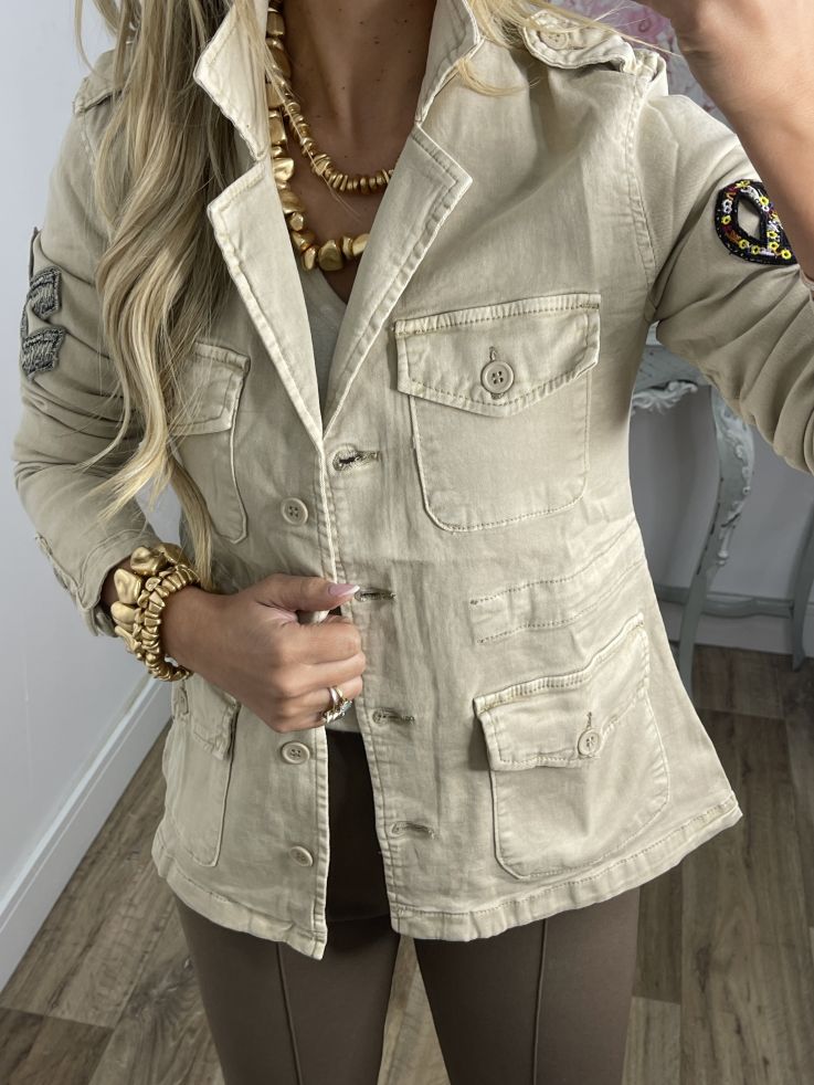 Chaqueta Safari con parches
