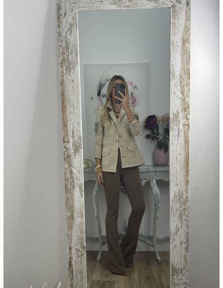 Chaqueta Safari con parches