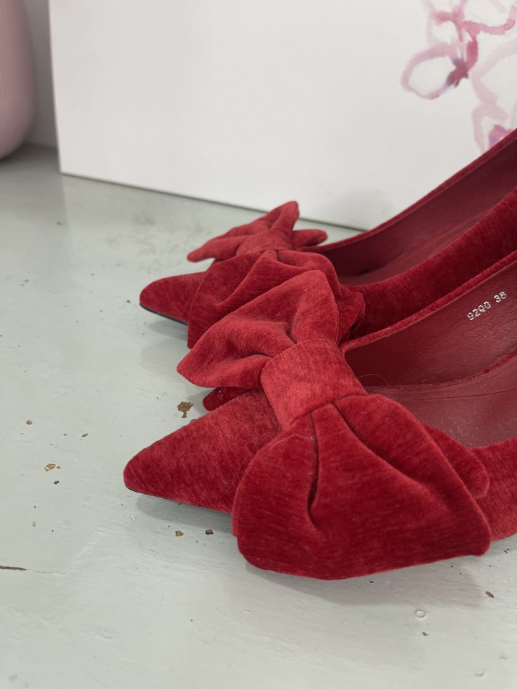 Zapatos lazo rojo