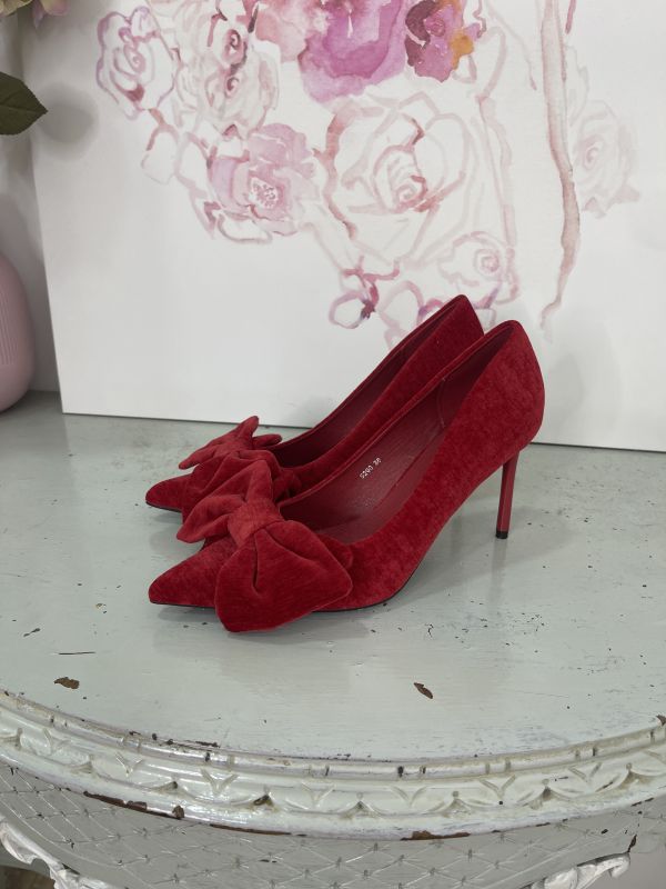 Zapatos lazo rojo