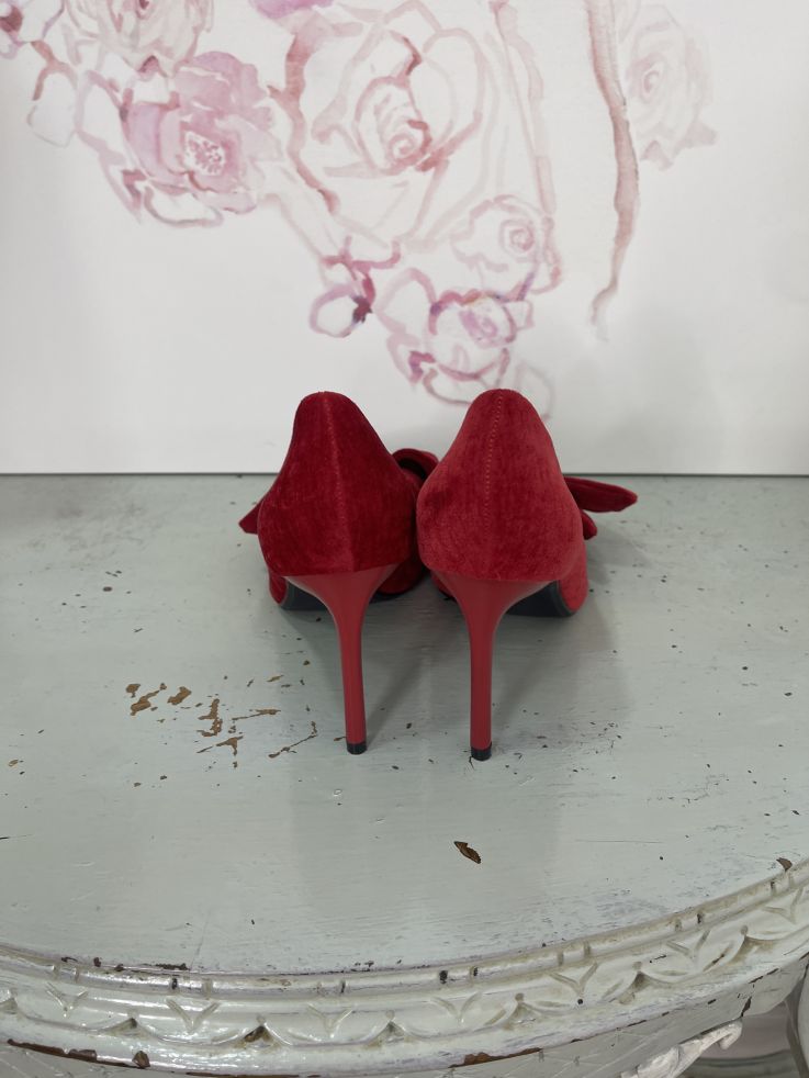 Zapatos lazo rojo