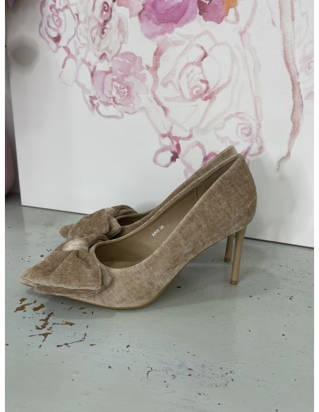 Zapatos lazo beige