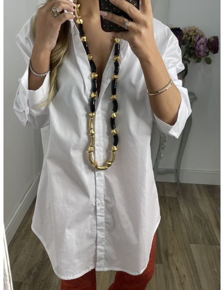 Colgante negro y dorado