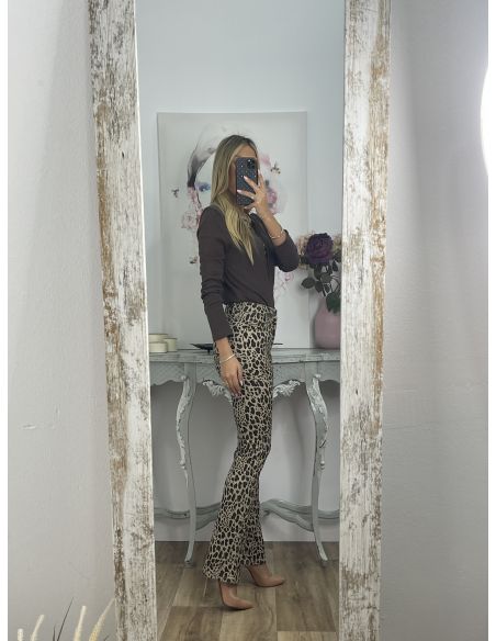 Jeans vaquero capri animal print