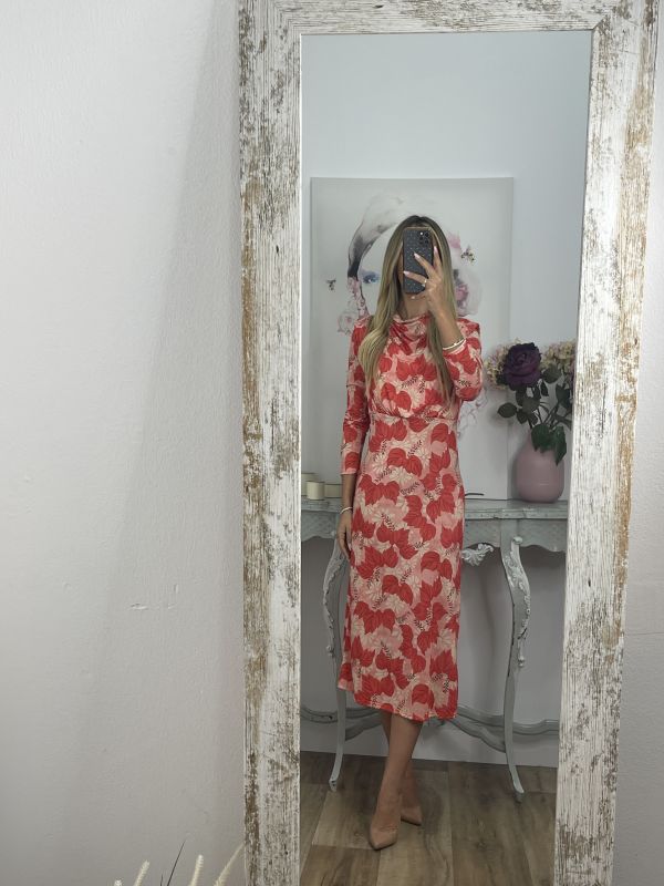 Vestido Aura tonos naranja