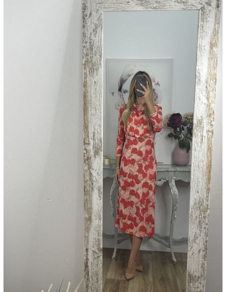 Vestido Aura tonos naranja