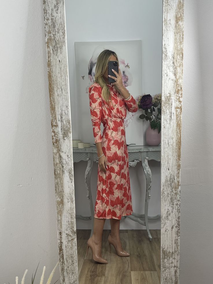 Vestido Aura tonos naranja