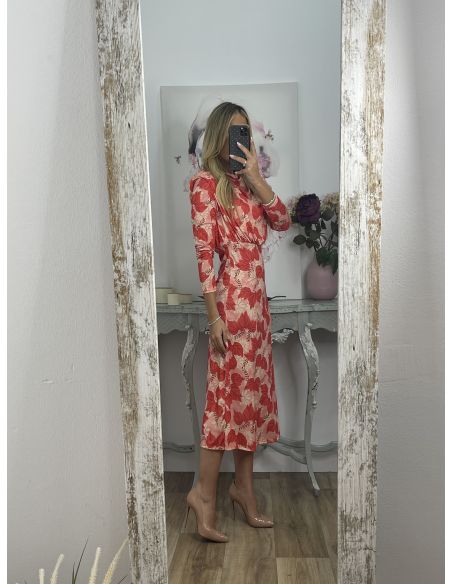 Vestido Aura tonos naranja