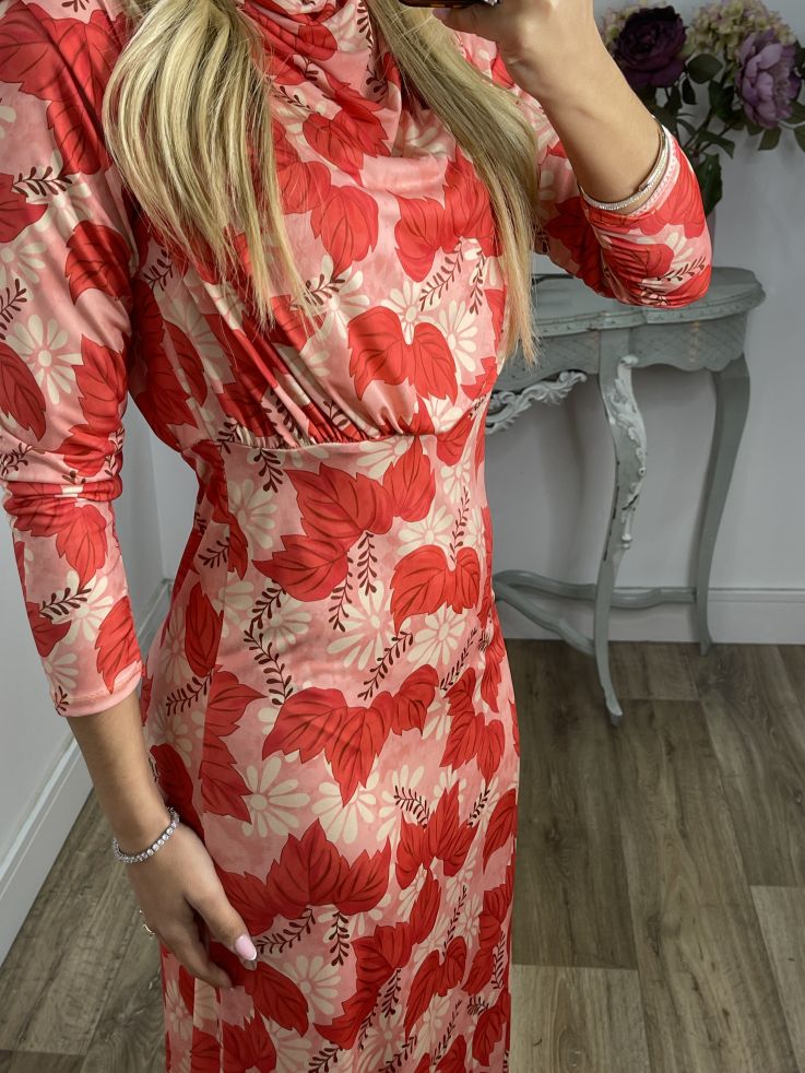 Vestido Aura tonos naranja