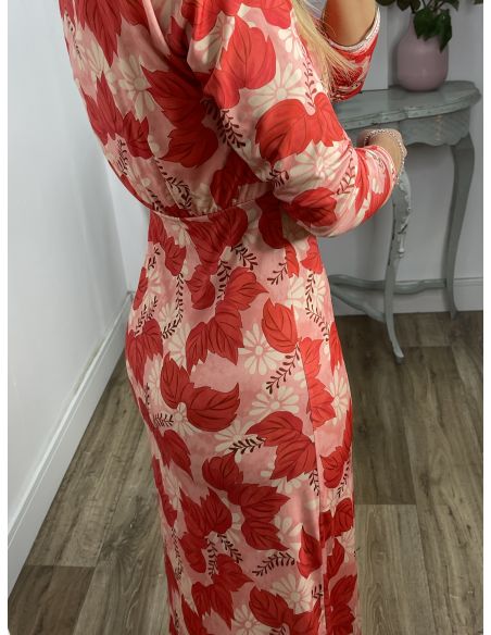 Vestido Aura tonos naranja