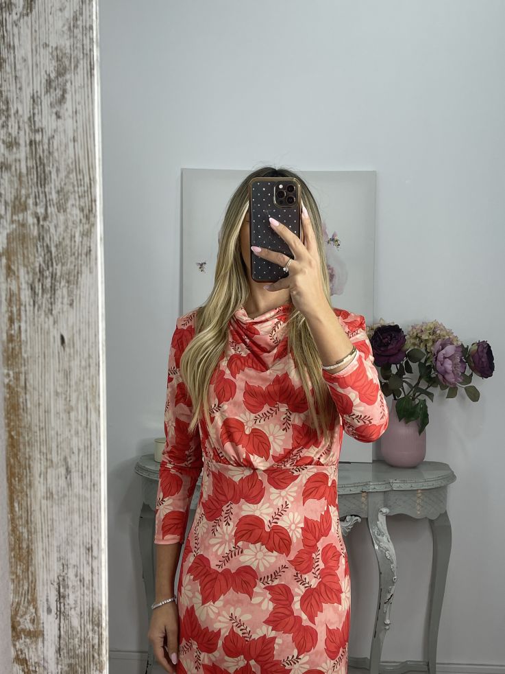 Vestido Aura tonos naranja