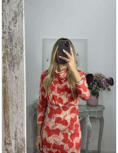 Vestido Aura tonos naranja