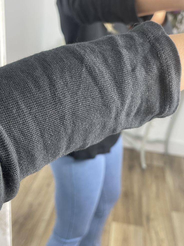 Camiseta algodón botones negra