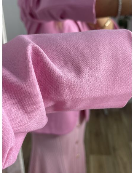 Chaqueta entallada rosa