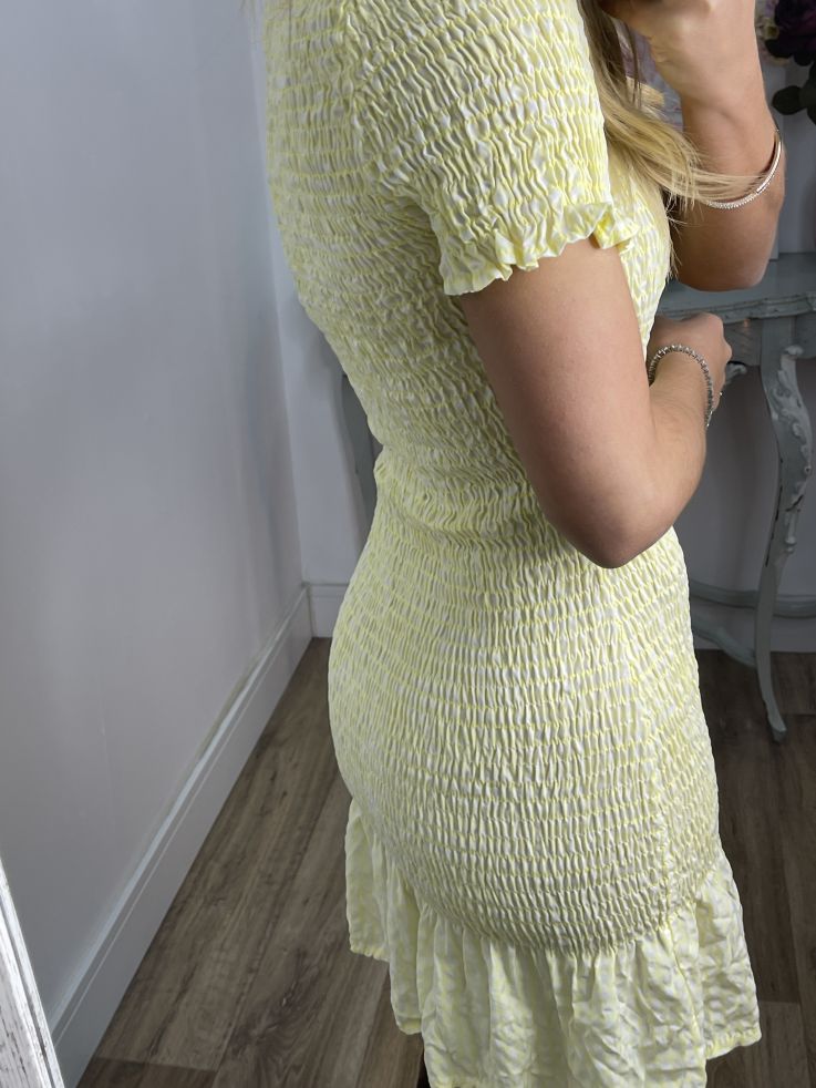 Vestido Tex vichy amarillo